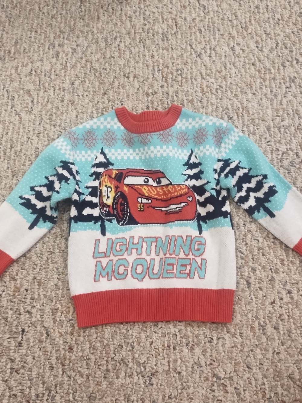 Disney Lightning McQueen Christmas Sweater - Picture 1 of 3